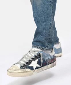 Golden Goose Baskets Homme Superstar Cuir Denim Bleu Clair Blanc -Golden Goose-boutique golde look20230116 236
