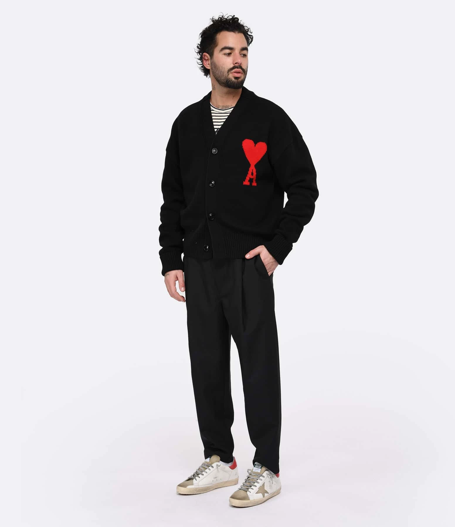 Golden Goose Baskets Homme Superstar Cuir Blanc Taupe Rouge 9 Golden Goose Baskets Homme Superstar Cuir Blanc Taupe Rouge – Image 7