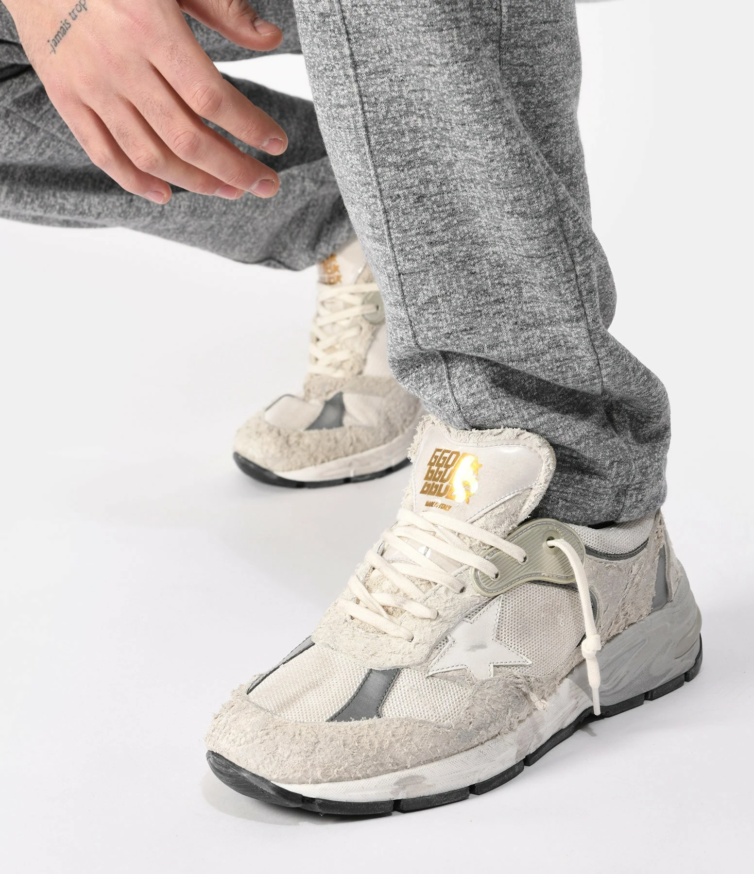 Golden Goose Baskets Homme Running Dad Cuir Suédé Beige 7 Golden Goose Baskets Homme Running Dad Cuir Suédé Beige – Image 5