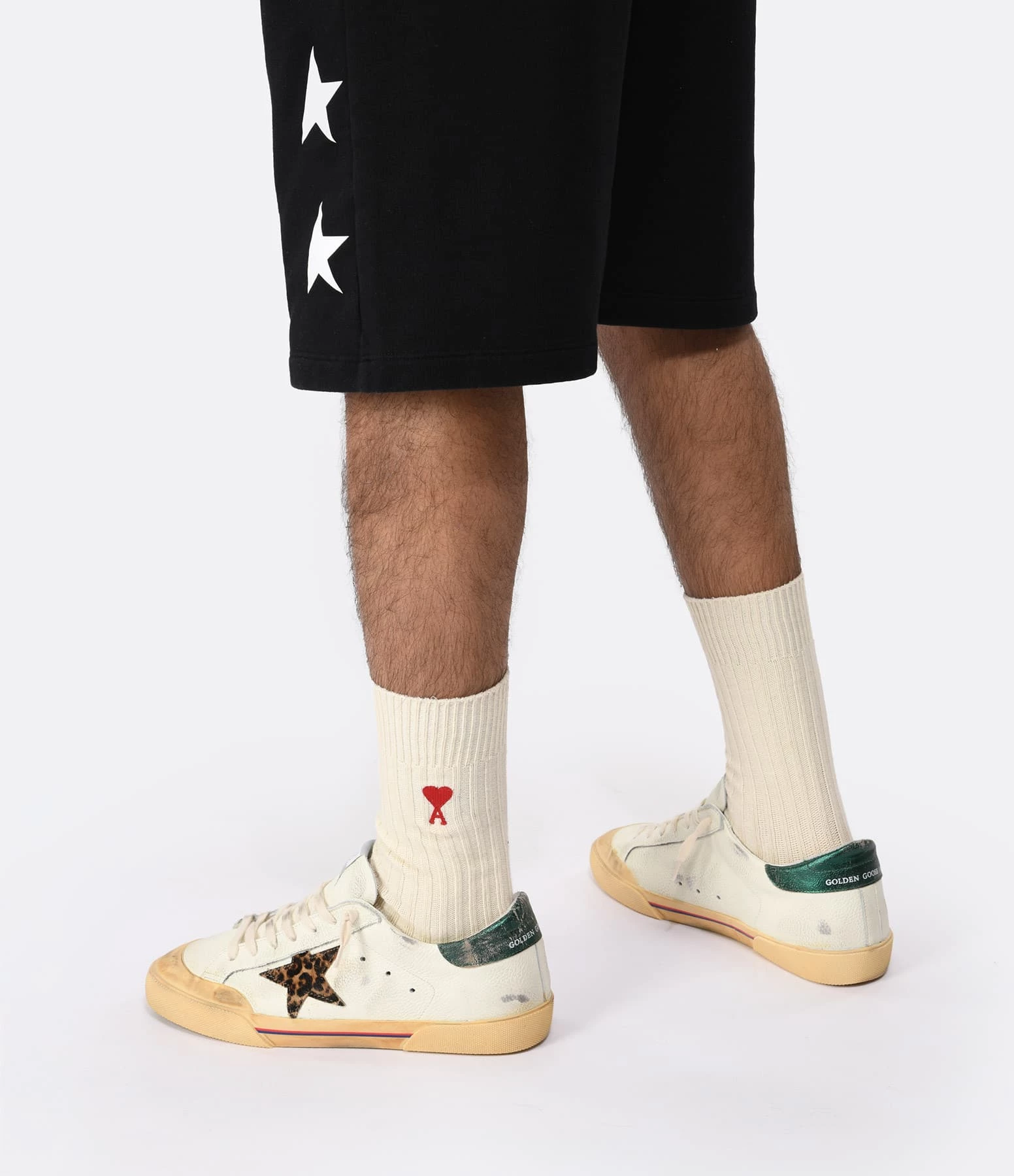 Golden Goose Baskets Homme Superstar Cuir Crème Léopard Vert 7 Golden Goose Baskets Homme Superstar Cuir Crème Léopard Vert – Image 5