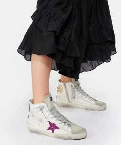 Golden Goose Baskets Francy Cuir Blanc Fuchsia Noir -Golden Goose-boutique golde look20230126 394
