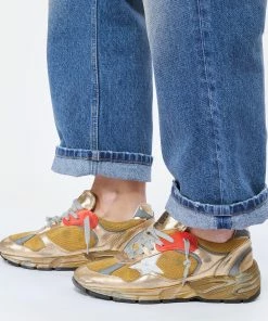 Golden Goose Baskets Running Dad Star Cuir Doré -Golden Goose-boutique golde look20230131 137