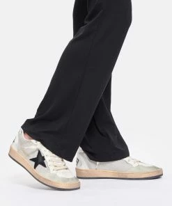 Golden Goose Baskets Ball Star Cuir Argenté Noir -Golden Goose-boutique golde look20230203 342