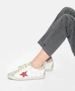 Golden Goose Baskets Superstar Cuir Blanc Rouge -Golden Goose-boutique golde look20230203 359