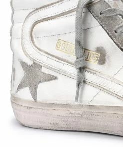 Golden Goose Baskets Homme Slide Cuir Suédé Blanc -Golden Goose-boutique golde102751 pck20190621 4 1