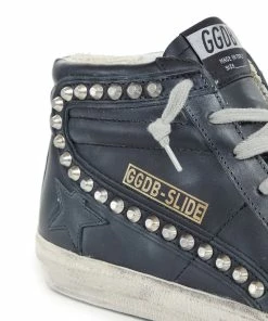 Golden Goose Baskets Homme Slide Classic Cuir Clous Noir -Golden Goose-boutique golde25994 pck20200629 4 1