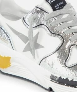 Golden Goose Baskets Running Cuir Craquelé Argenté -Golden Goose-boutique golde26011 pck20200702 4