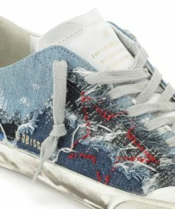 Golden Goose Baskets Homme Superstar Cuir Denim Bleu Clair Blanc -Golden Goose-boutique golde30404 pck20210318 4