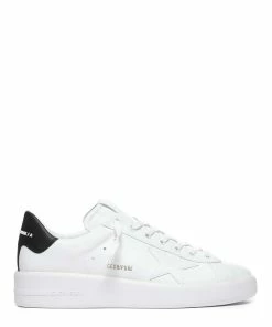 Golden Goose Baskets Homme Pure Star Cuir Blanc Noir