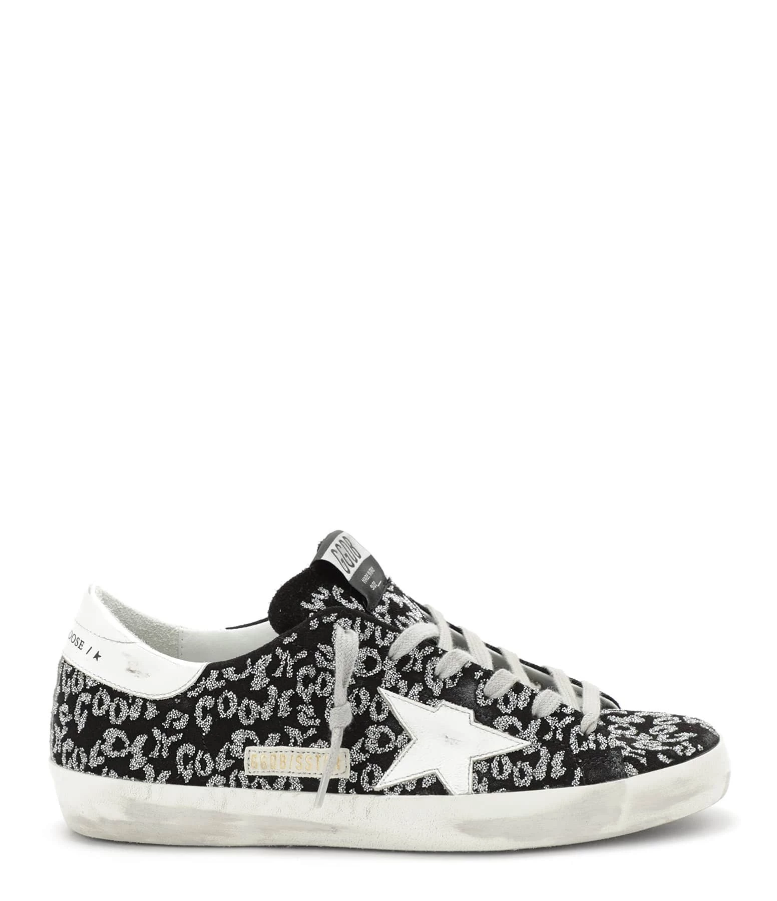 Golden Goose Baskets Superstar Imprimé Cuir Suédé Noir 3 Golden Goose Baskets Superstar Imprimé Cuir Suédé Noir