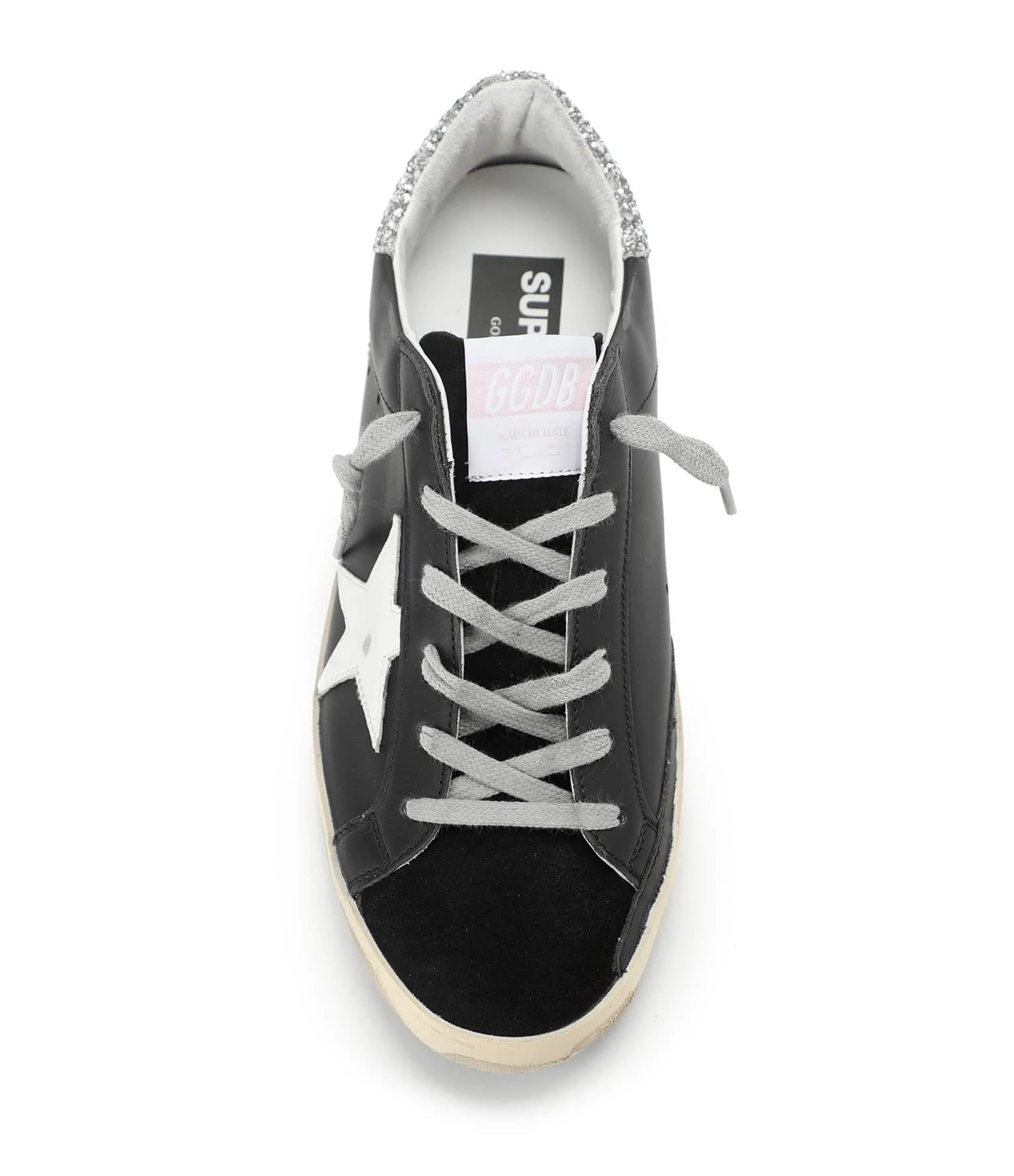 Golden Goose Baskets Superstar Cuir Suédé Glitter Blanc Argenté 4 Golden Goose Baskets Superstar Cuir Suédé Glitter Blanc Argenté – Image 2