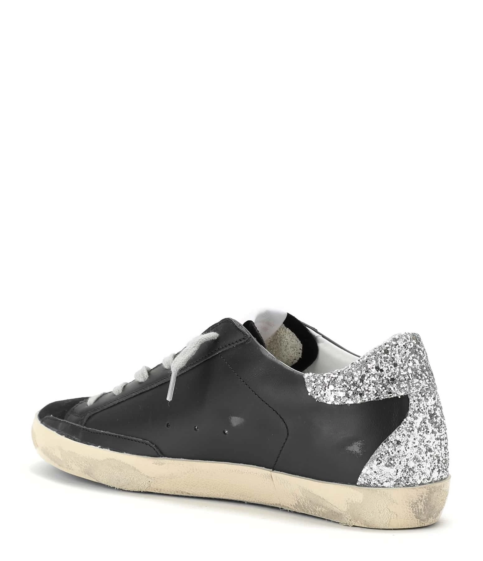Golden Goose Baskets Superstar Cuir Suédé Glitter Blanc Argenté 5 Golden Goose Baskets Superstar Cuir Suédé Glitter Blanc Argenté – Image 3