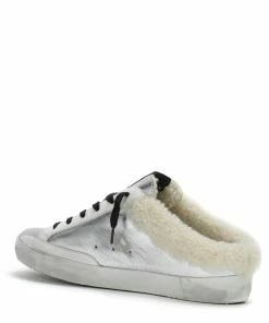 Golden Goose Baskets Superstar Sabot Cuir Argenté -Golden Goose-boutique golde30467 pck20201230 3