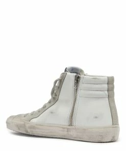 Golden Goose Baskets Slide Cuir Suédé Ice Blanc -Golden Goose-boutique golde30474 pck20210607 3