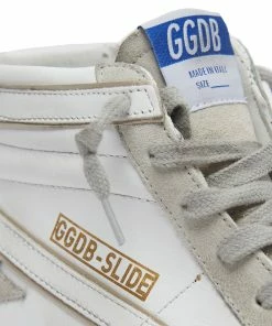 Golden Goose Baskets Slide Cuir Suédé Ice Blanc -Golden Goose-boutique golde30474 pck20210607 4
