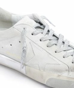 Golden Goose Baskets Homme Superstar Cuir Suédé Signature Blanc Argenté -Golden Goose-boutique golde30509 pck20210122 4