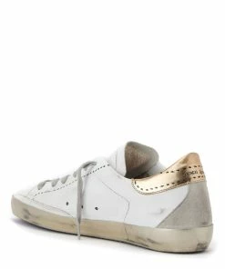 Golden Goose Baskets Superstar Sérigraphié Cuir Blanc Doré -Golden Goose-boutique golde33514 pck20210607 3