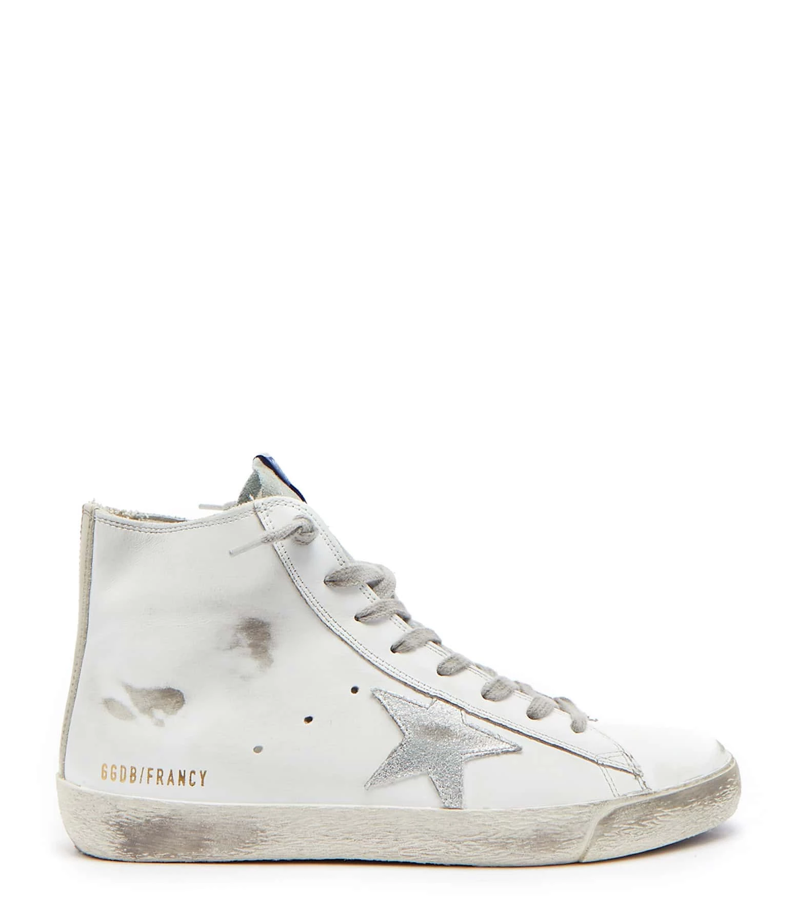 Golden Goose Baskets Homme Francy Cuir Blanc Argenté 3 Golden Goose Baskets Homme Francy Cuir Blanc Argenté