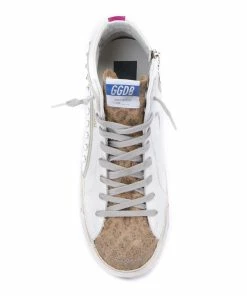 Golden Goose Baskets Slide Cuir Clous Blanc Léopard -Golden Goose-boutique golde33527 pck20210708 2