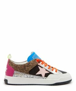 Golden Goose Baskets Yeah Cuir Suédé Léopard Multicolore