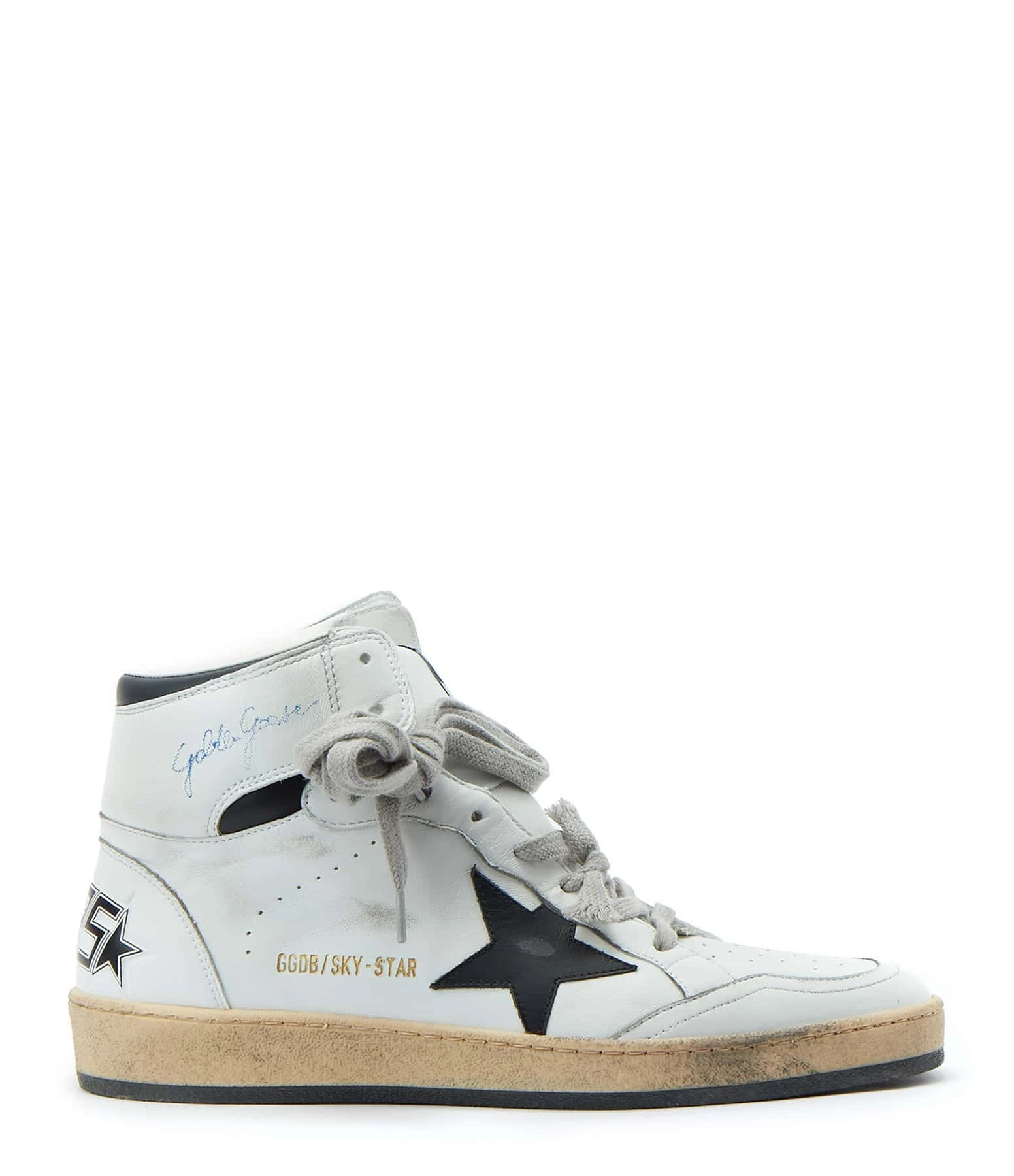 Golden Goose Baskets Sky Star Sérigraphie Cuir Blanc 3 Golden Goose Baskets Sky Star Sérigraphie Cuir Blanc