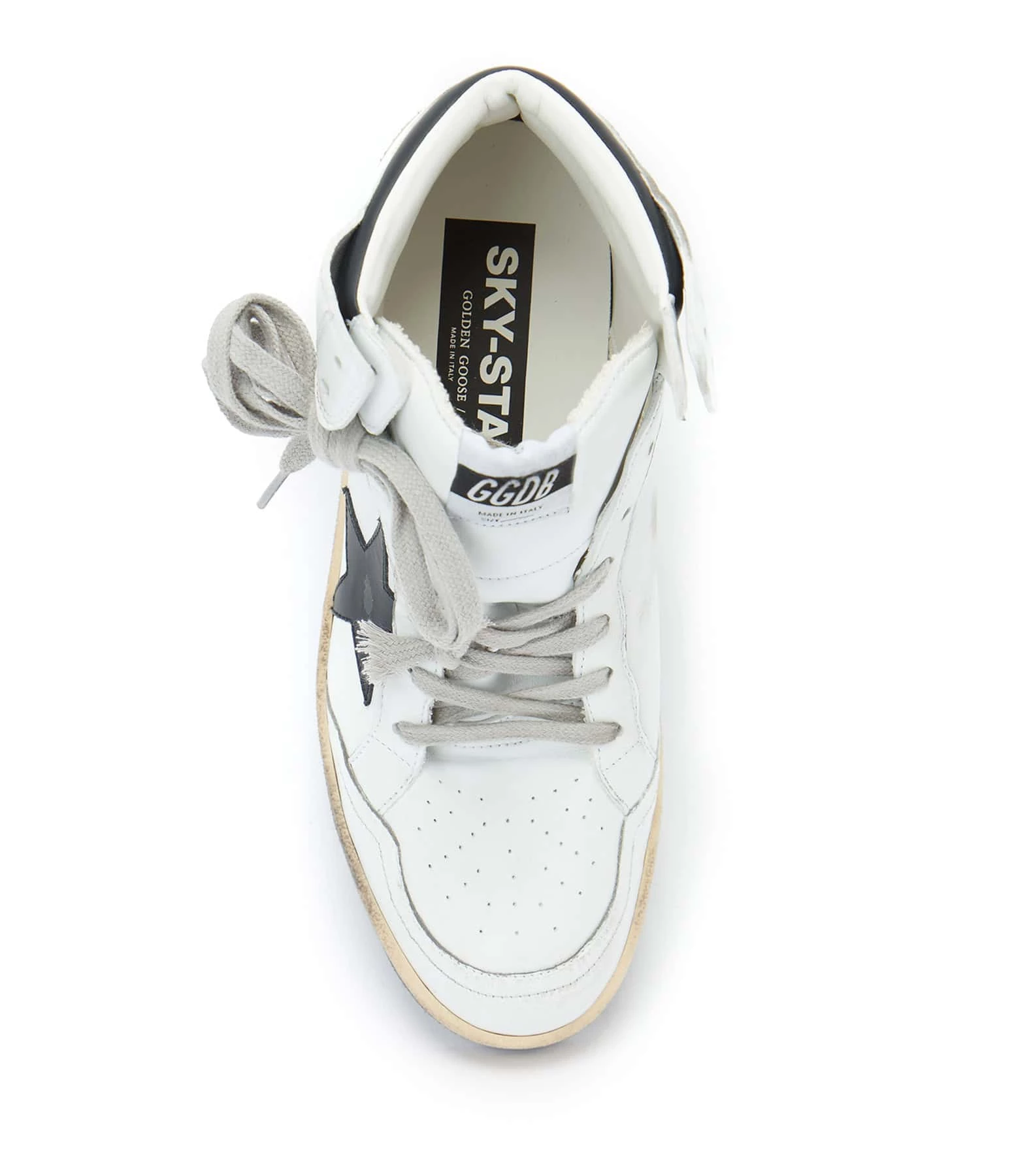 Golden Goose Baskets Sky Star Sérigraphie Cuir Blanc 4 Golden Goose Baskets Sky Star Sérigraphie Cuir Blanc – Image 2