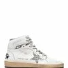 Golden Goose Baskets Sky Star Sérigraphie Cuir Blanc Glitter -Golden Goose-boutique golde33556 pck20221229 1