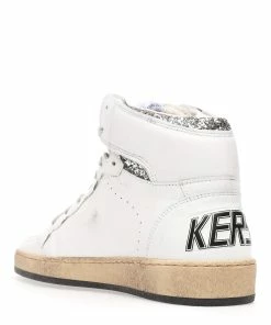 Golden Goose Baskets Sky Star Sérigraphie Cuir Blanc Glitter -Golden Goose-boutique golde33556 pck20221229 4