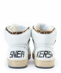 Golden Goose Baskets Sky Star Sérigraphie Cuir Blanc Léopard -Golden Goose-boutique golde33557 pck20210805 4