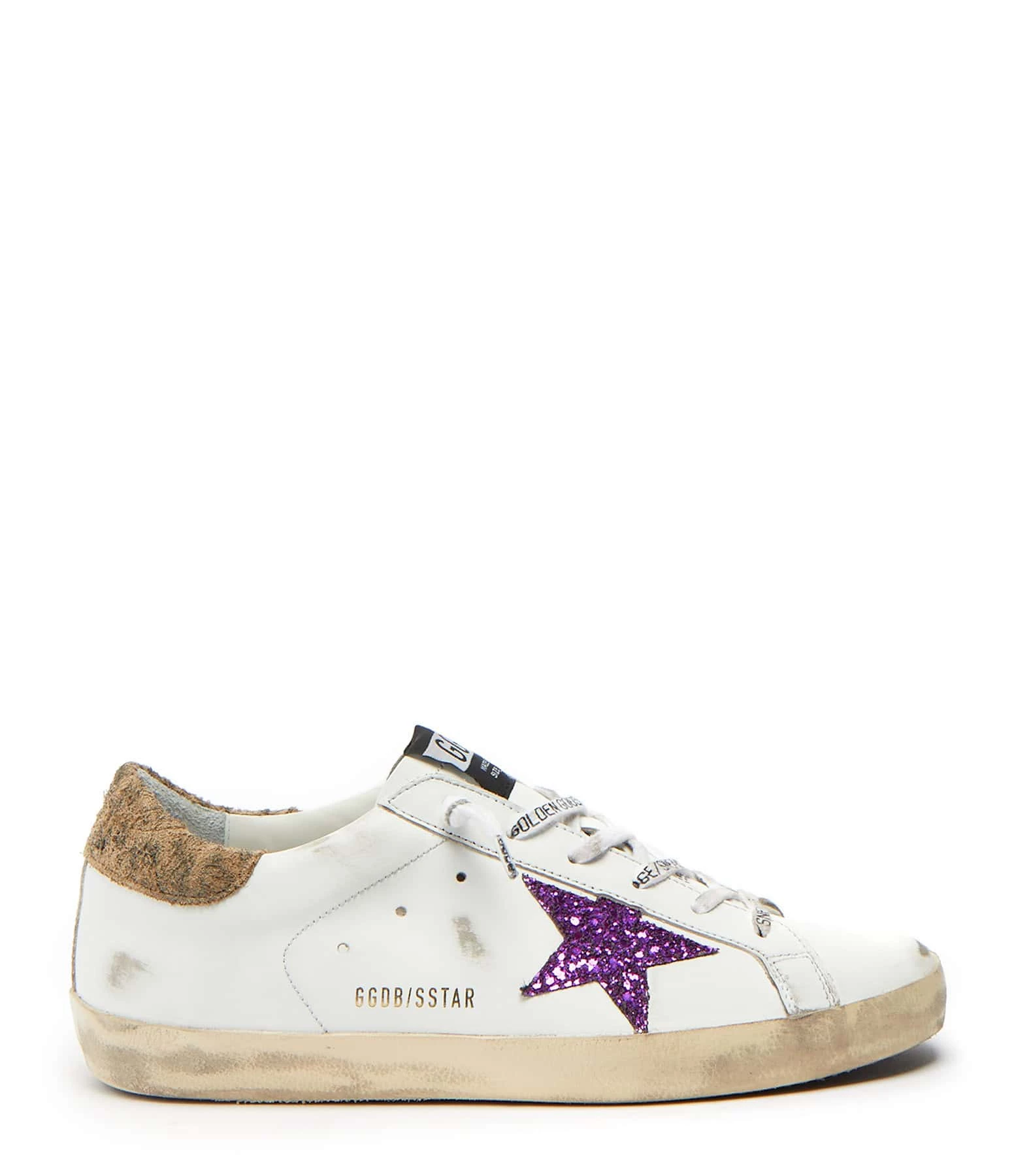 Golden Goose Baskets Superstar Cuir Blanc Glitter Violet 3 Golden Goose Baskets Superstar Cuir Blanc Glitter Violet