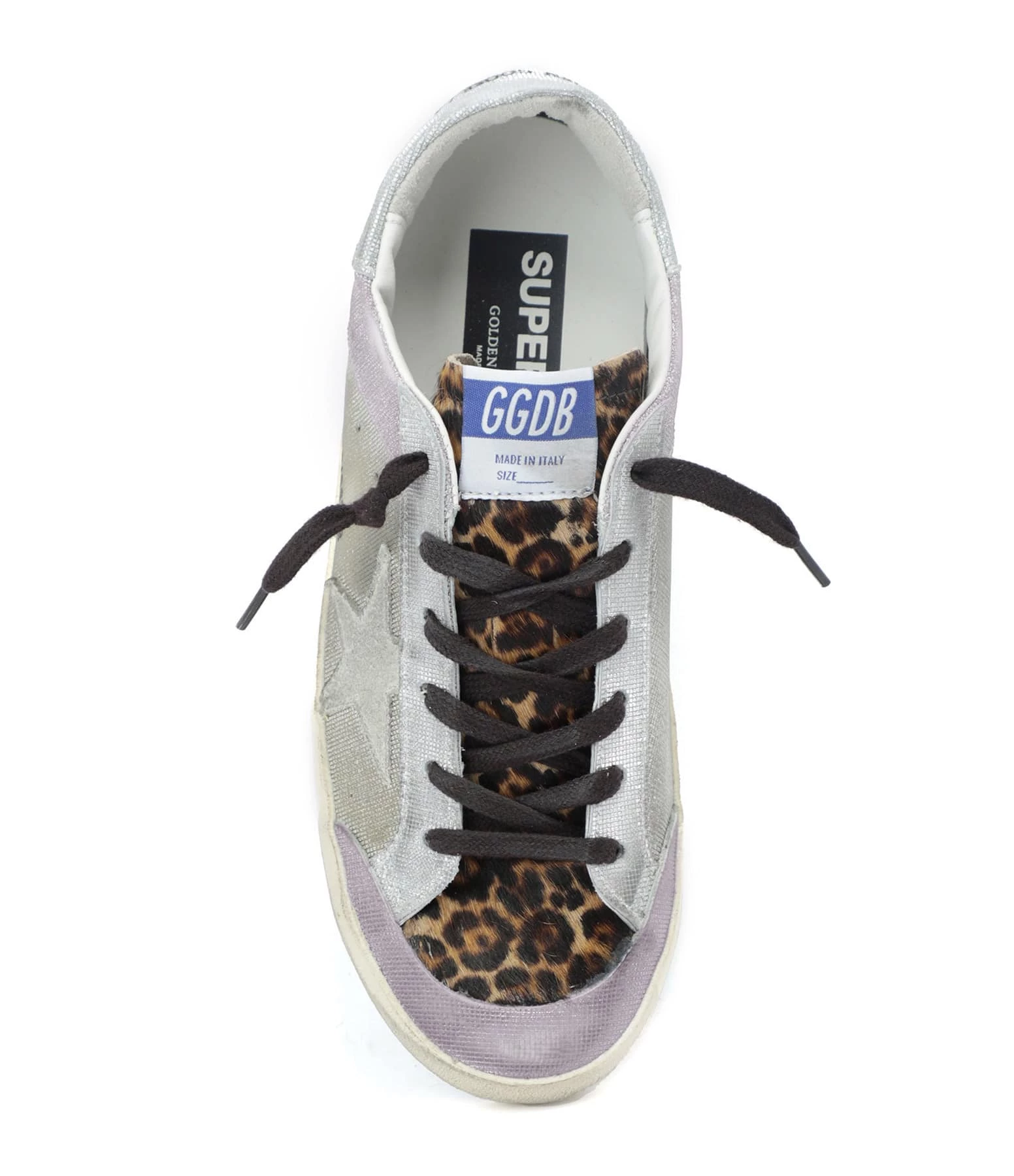 Golden Goose Baskets Superstar Cuir Lila Léopard 4 Golden Goose Baskets Superstar Cuir Lila Léopard – Image 2