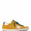 Golden Goose Baskets Homme Superstar Cuir Suédé Orange Blanc