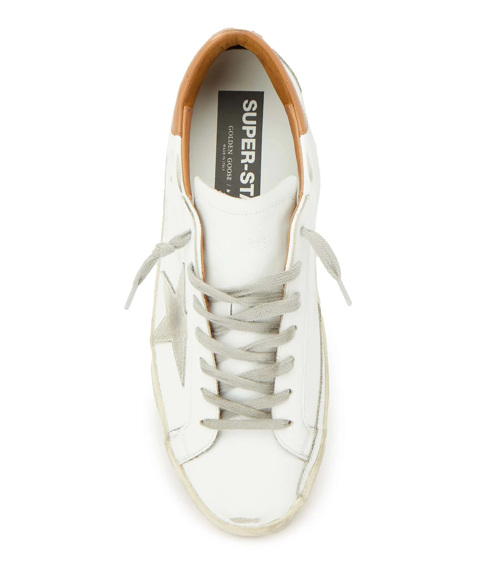 Golden Goose Baskets Superstar Cuir Blanc Marron 4 Golden Goose Baskets Superstar Cuir Blanc Marron – Image 2