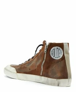 Golden Goose Baskets Homme Francy Cuir Cognac Blanc -Golden Goose-boutique golde33672 pck20210729 3