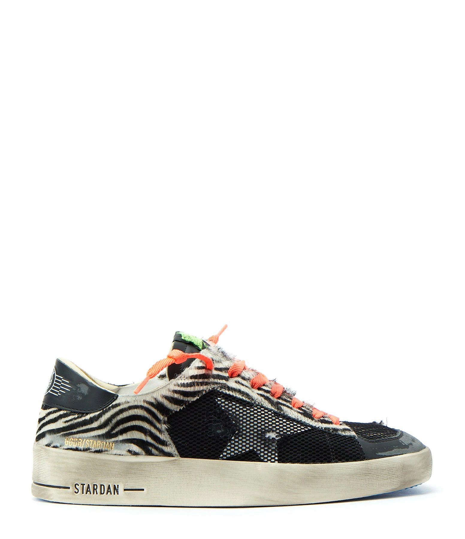 Golden Goose Baskets Stardan Cuir Noir Zèbre 3 Golden Goose Baskets Stardan Cuir Noir Zèbre