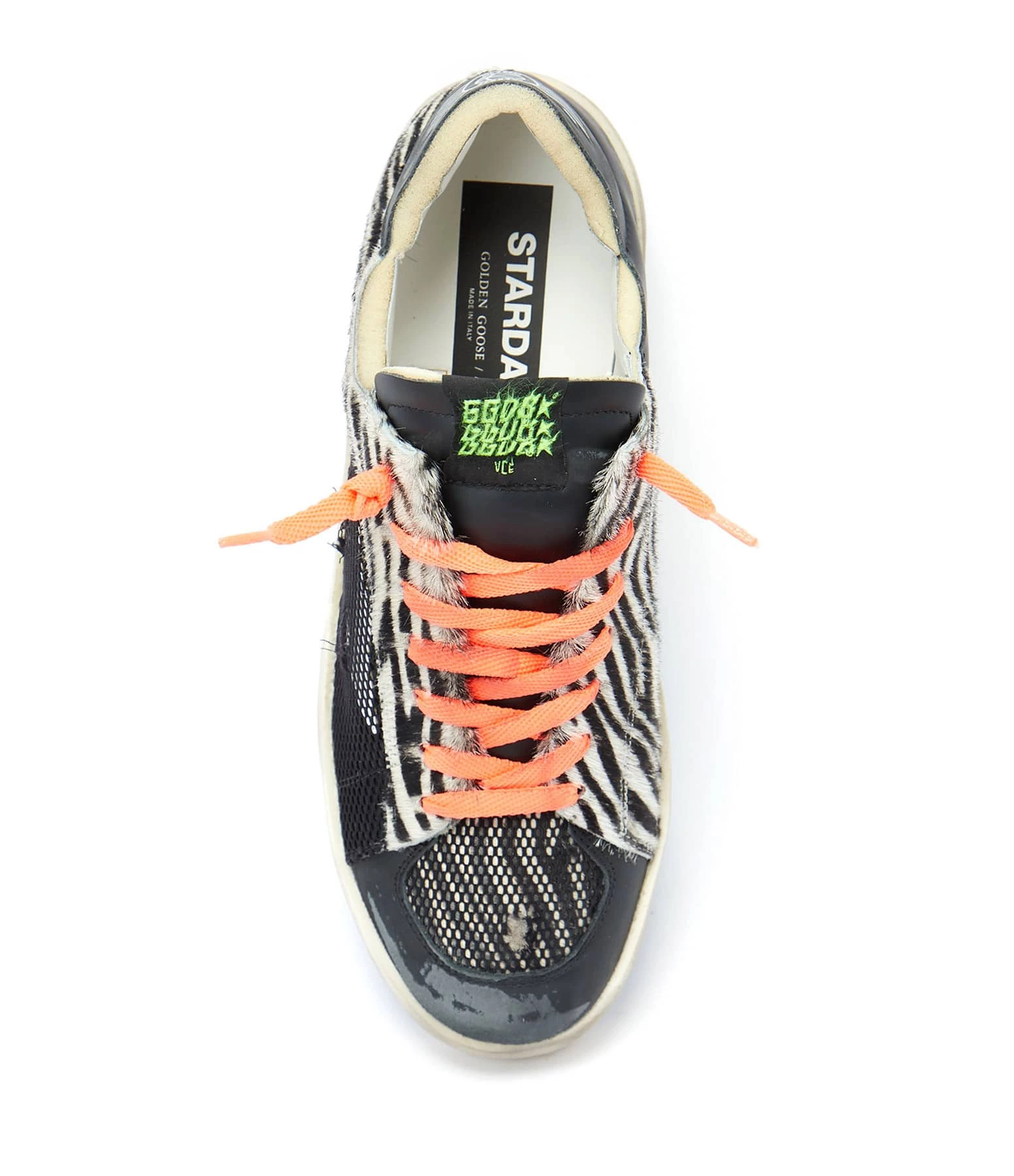 Golden Goose Baskets Homme Stardan Cuir Noir Horsy Zèbre 4 Golden Goose Baskets Homme Stardan Cuir Noir Horsy Zèbre – Image 2