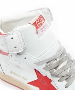Golden Goose Baskets Sky Star Sérigraphie Cuir Blanc Rouge 12 Golden Goose Baskets Sky Star Sérigraphie Cuir Blanc Rouge -Golden Goose-boutique golde33695 pck20210723 4 1