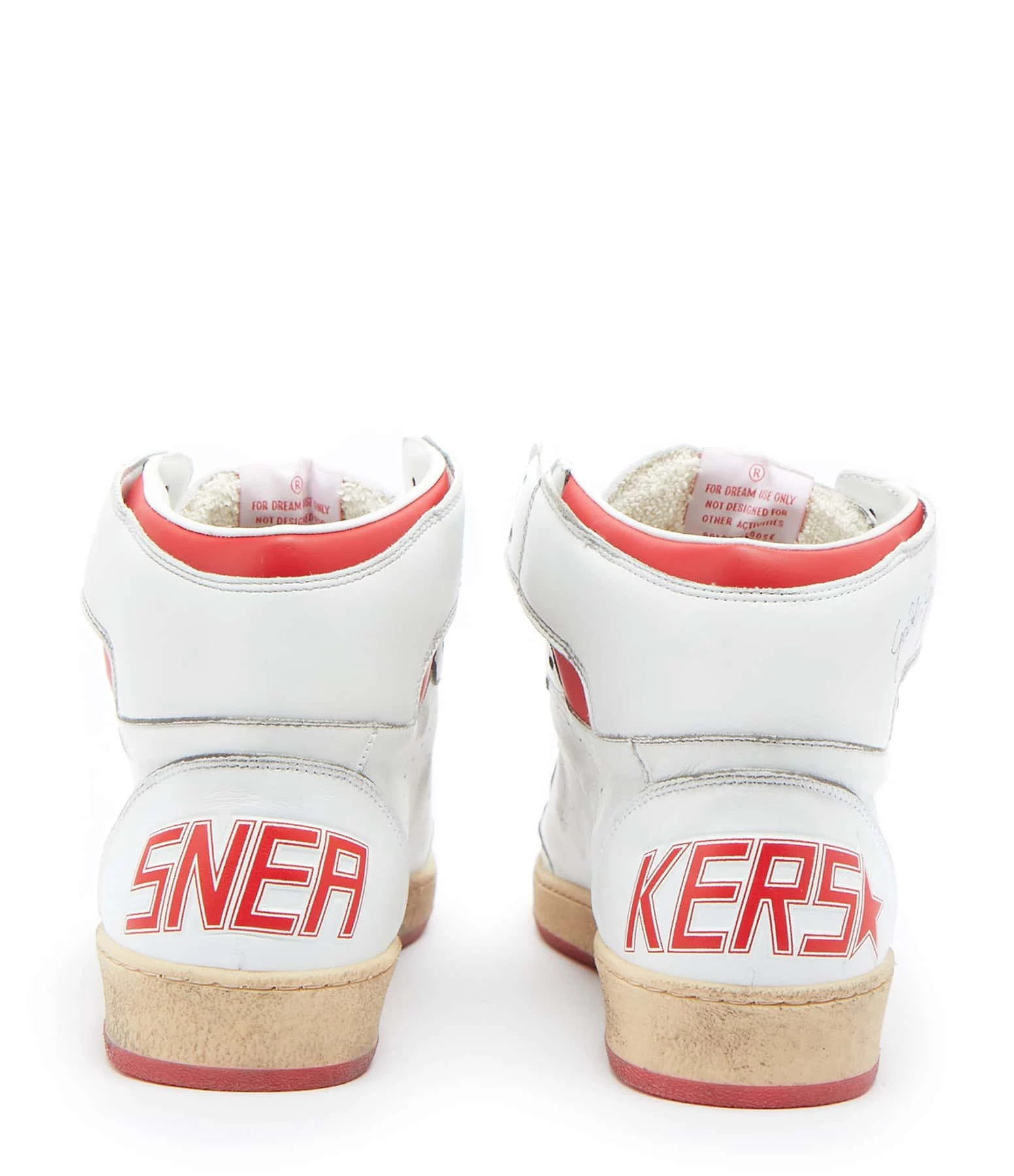 Golden Goose Baskets Sky Star Sérigraphie Cuir Blanc Rouge 7 Golden Goose Baskets Sky Star Sérigraphie Cuir Blanc Rouge – Image 5