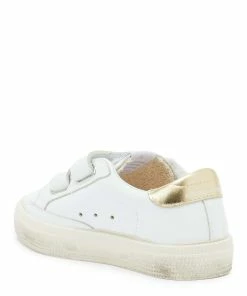 Golden Goose Baskets Bébé May School Cuir Blanc Rose Doré -Golden Goose-boutique golde33713 pck20210817 3