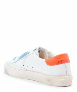 Golden Goose Baskets Enfant May Cuir Blanc Noir Orange Fluo -Golden Goose-boutique golde33720 pck20210805 3