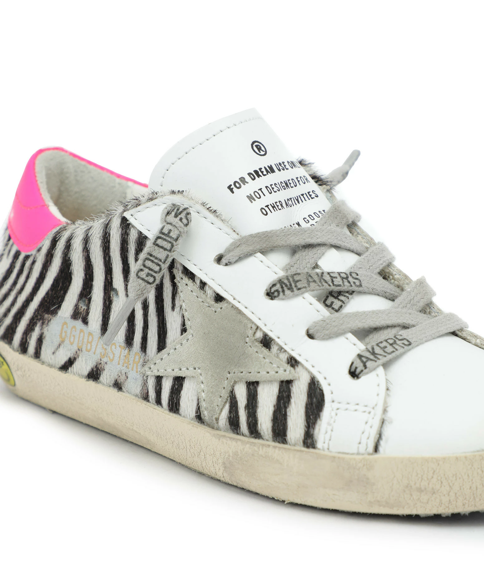 Golden Goose Baskets Bébé Superstar Cuir Horsy Zèbre Rose 6 Golden Goose Baskets Bébé Superstar Cuir Horsy Zèbre Rose – Image 4