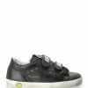 Golden Goose Baskets Enfant Old School Cuir Noir