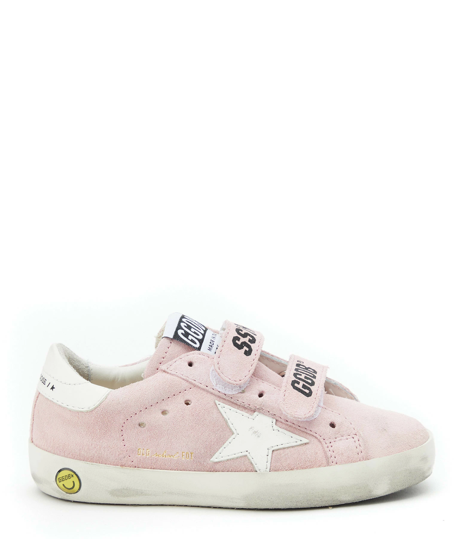 Golden Goose Baskets Bébé Old School Cuir Suédé Rose Blanc 3 Golden Goose Baskets Bébé Old School Cuir Suédé Rose Blanc