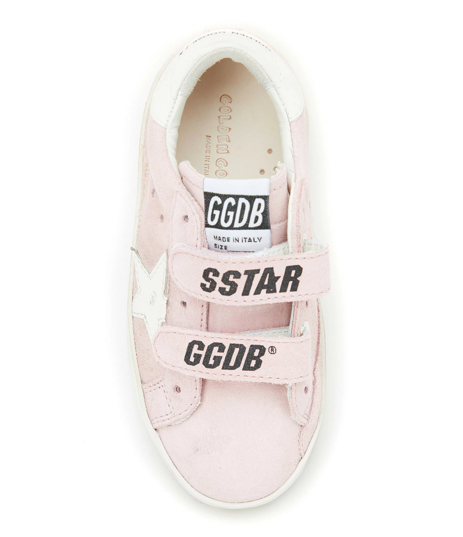 Golden Goose Baskets Bébé Old School Cuir Suédé Rose Blanc 4 Golden Goose Baskets Bébé Old School Cuir Suédé Rose Blanc – Image 2