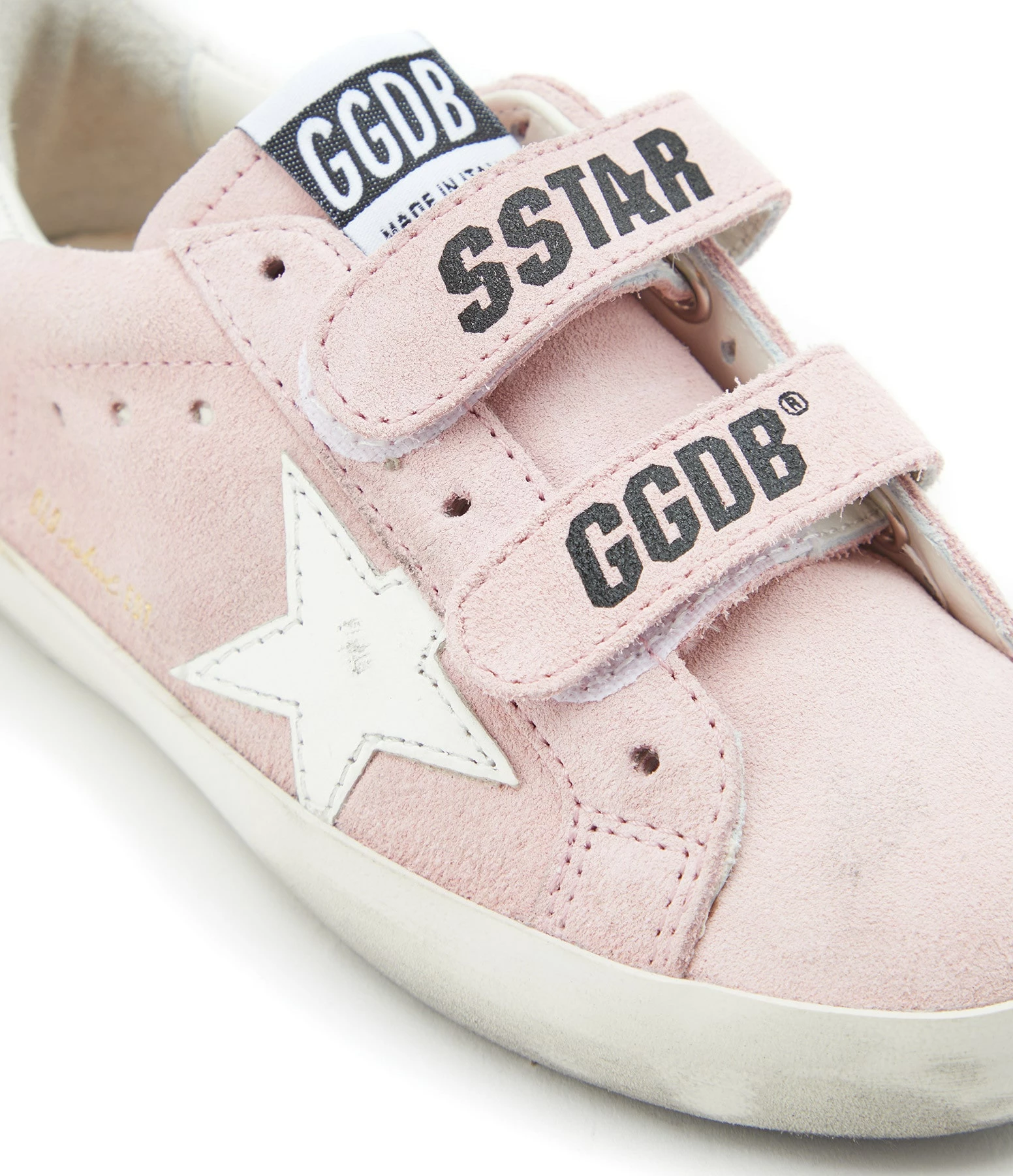 Golden Goose Baskets Bébé Old School Cuir Suédé Rose Blanc 6 Golden Goose Baskets Bébé Old School Cuir Suédé Rose Blanc – Image 4