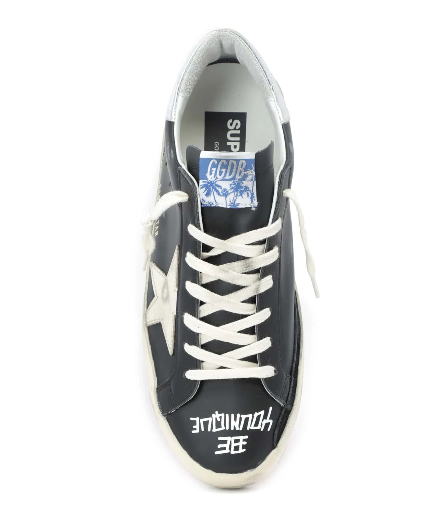 Golden Goose Baskets Superstar Cuir Noir Argenté 4 Golden Goose Baskets Superstar Cuir Noir Argenté – Image 2