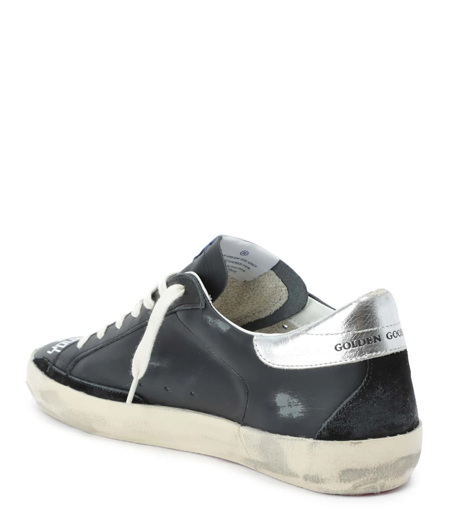 Golden Goose Baskets Superstar Cuir Noir Argenté 5 Golden Goose Baskets Superstar Cuir Noir Argenté – Image 3