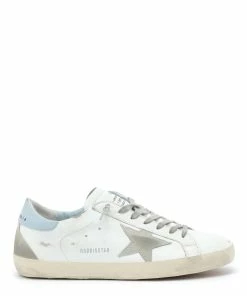 Golden Goose Baskets Superstar Cuir Blanc Bleu Clair