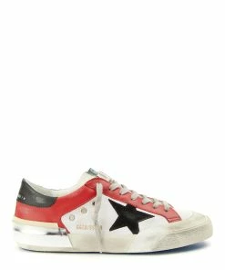 Golden Goose Baskets Homme Superstar Cuir Blanc Noir Rouge