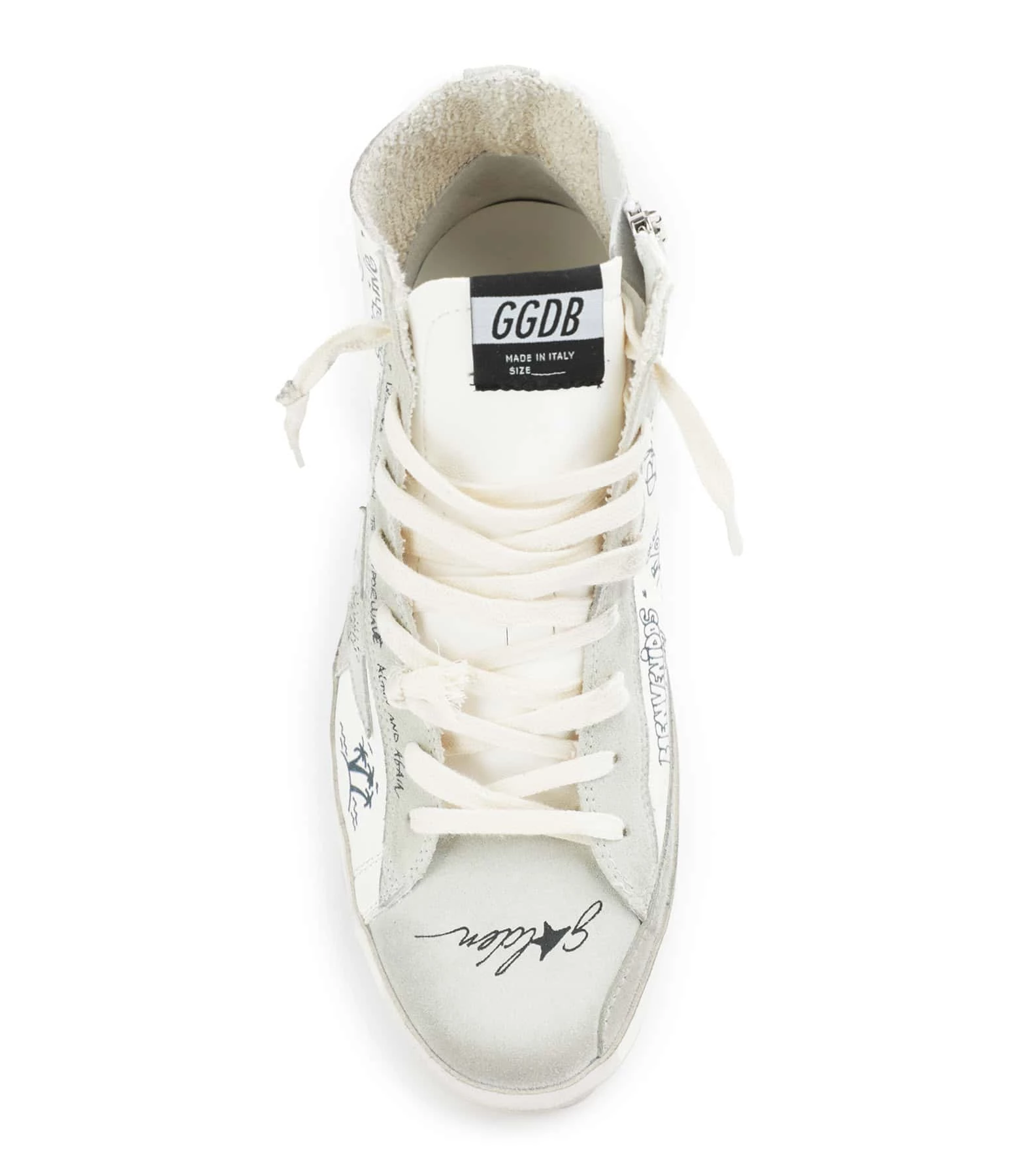 Golden Goose Baskets Francy Sérigraphie Cuir Blanc 4 Golden Goose Baskets Francy Sérigraphie Cuir Blanc – Image 2